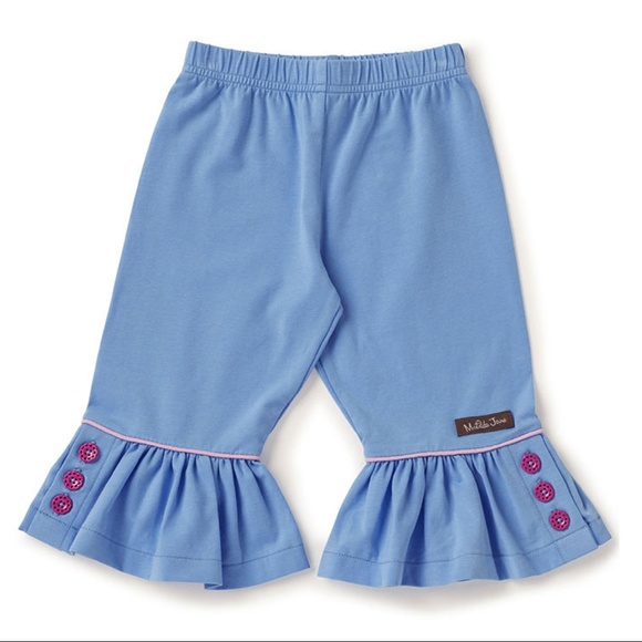 light blue ruffle pants